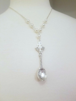 Rosary Style Lolita Spoon Necklace in Silver